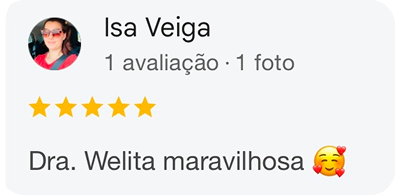 Avaliação Google de Isa Veiga
